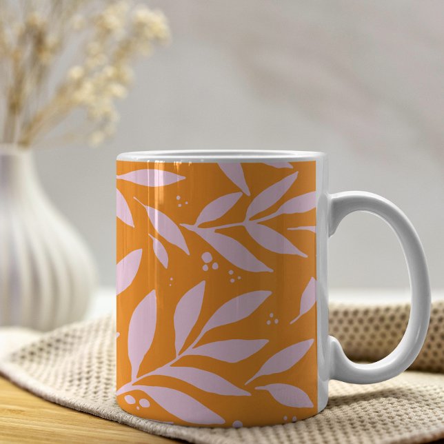 Taza De Café Ramas de bonito - naranja y trapo rosado (Subido por el creador)