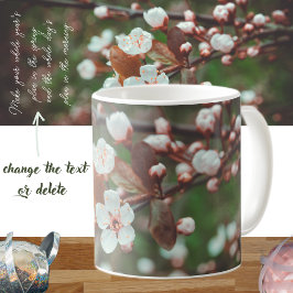 Taza De Café Ramas de ciruelas con flores blancas