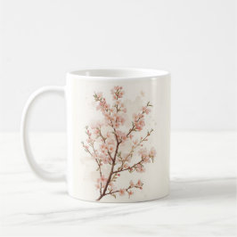 Taza De Café Ramas de flor de cerezo rosa suave