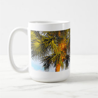 Taza De Café Ramas de palmera, sol de tarde