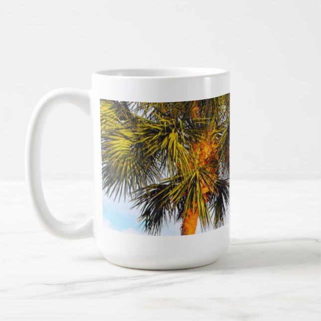 Taza De Café Ramas de palmera, sol de tarde (Izquierda)