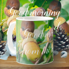 Taza De Café Ramas de roble con bellotas