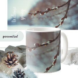 Taza De Café Ramas de sauce Pussy con calabazas a finales del i