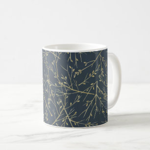 Taza De Café Ramas y ramitas elegantes de la naturaleza patrón 