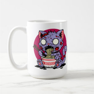 Taza De Café Ramen Cat Zombie
