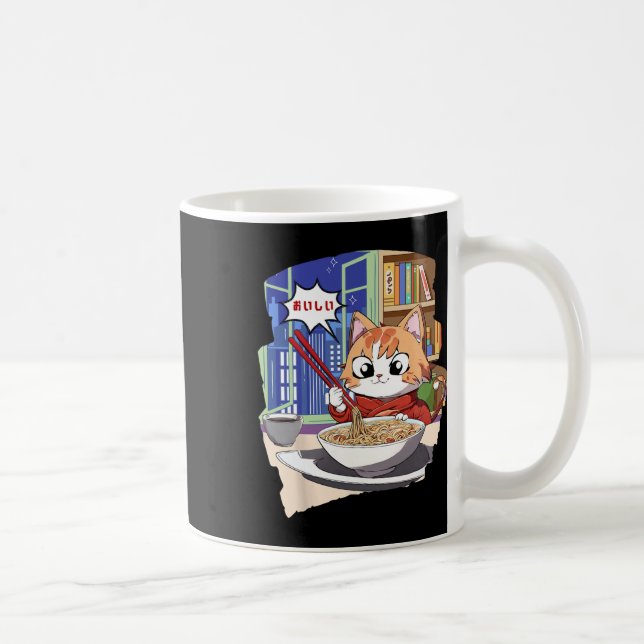 Taza De Café Ramen Kawaii Cat Anime (Derecha)