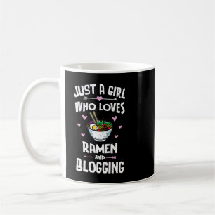 Taza De Café Ramen y Blogging Anime Gift para las mujeres Chica
