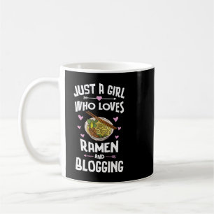 Taza De Café Ramen y bloguear un regalo animoso para las adoles