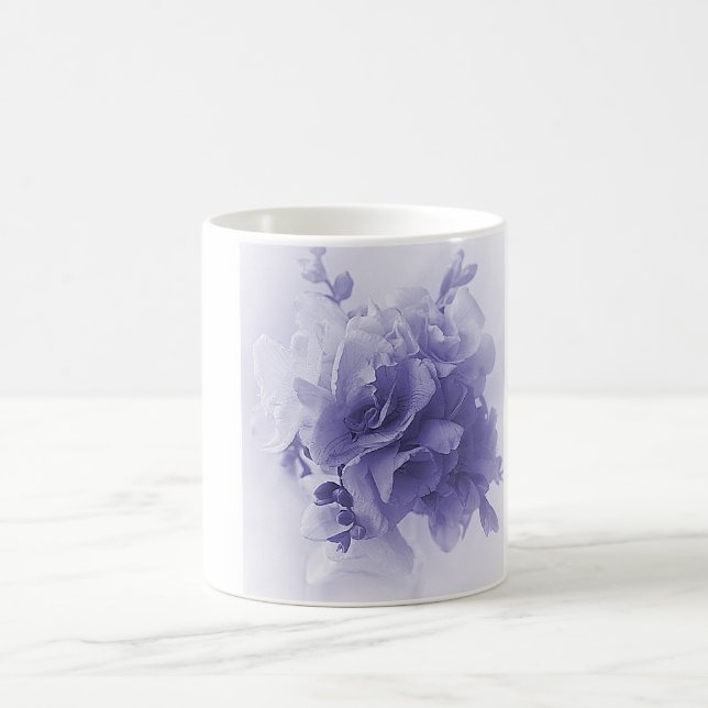 TAZA DE CAFÉ RAMO AZUL DEL FREESIA (Centro)