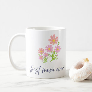Taza De Café Ramo de Flores Rosadas Elegantes Mejor Diseño para