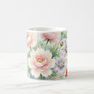 Taza De Café Ramo de flores silvestres de jardín de cottage acu