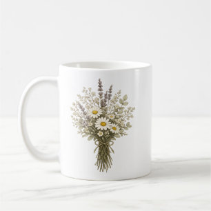 Taza De Café Ramo de flores silvestres vintage
