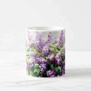Taza De Café Ramo de Lila en Flor de Lavanda