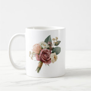 Taza De Café Ramo de novia acuarela romántico