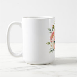 Taza De Café Ramo de peonías romántico con anillo de diamantes