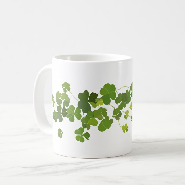 Taza De Café Ramo del trébol, el día de St Patrick (Anverso izquierdo)