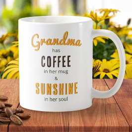 Taza De Café Ramo Floral Abuela Café Sol Alma Bonito