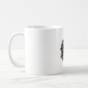Taza De Café Ramo gótico de novias Bouquet de rosas rojas oscur