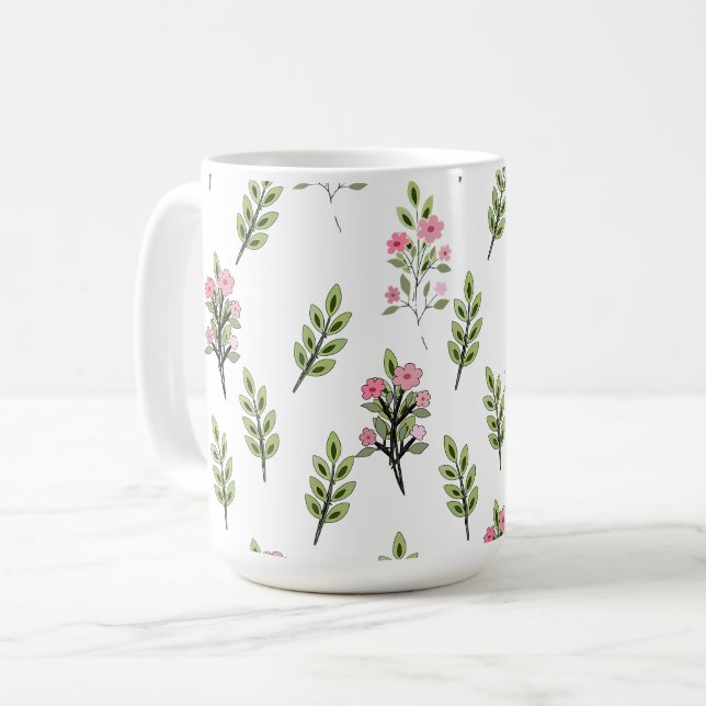 Taza De Café Ramos rosados (Anverso izquierdo)