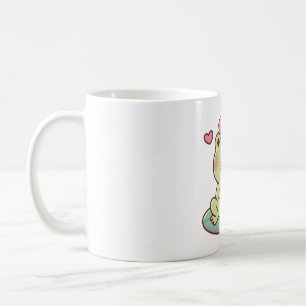 Taza De Café Rana Adorable Lamiendo Helado