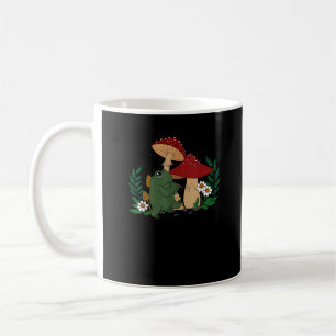 Taza De Café Rana Adorable Tocando Flauta Cottagecore Goblincor