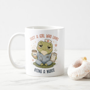 Taza De Café Rana Adorable Vida de Limpiadora Solo una Chica qu