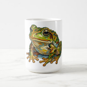 Taza De Café Rana Afortunada Arte Colorido Símbolo de Buena For