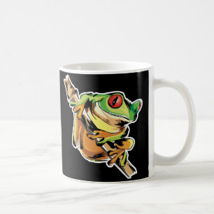 Taza De Café rana arborícola en rama