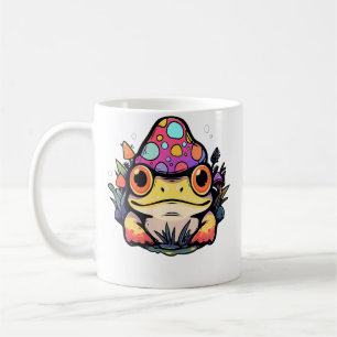 Taza De Café Rana Artística Psicodélica y Divertida Dj Edm Fest