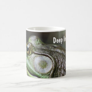 Taza De Café Rana Bullfrog Profunda En Pensamiento Gracioso