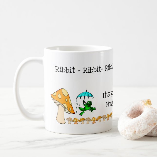 Taza De Café Rana, champiñón, cerdo de cinta (Con donut)