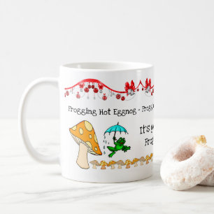 Taza De Café Rana, champiñón, rana, cerdo de huevo caliente