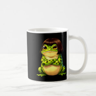 Taza De Café Rana con corte de pelo bob divertida meme de rana