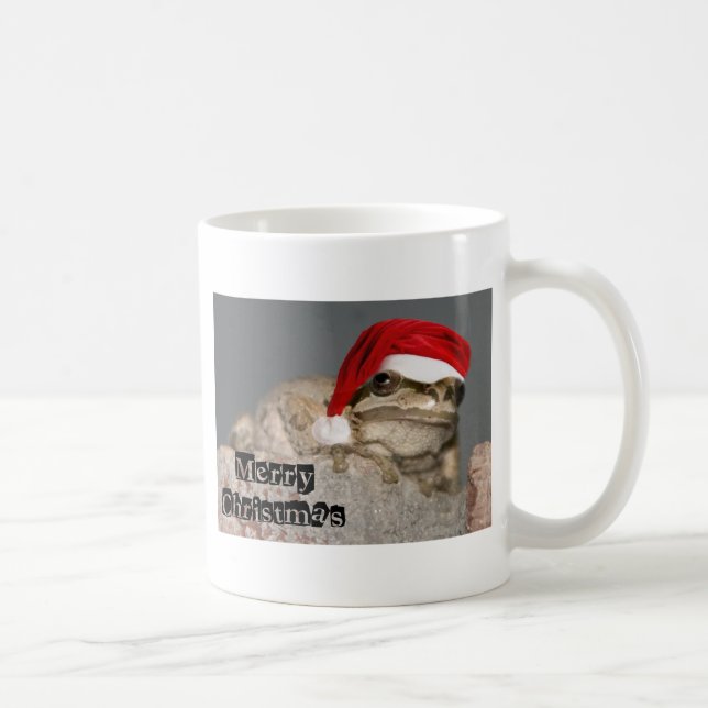Taza De Café Rana con un gorra de Santa (Derecha)