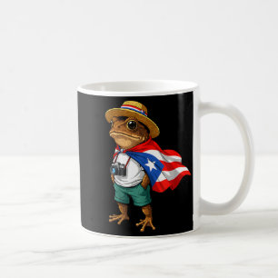 Taza De Café Rana Coqui Bandera de Puerto Rico Taino Boricua Pu