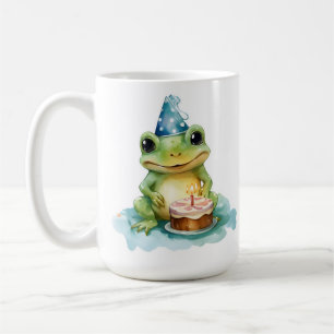 Taza De Café Rana cuta feliz cumpleaños