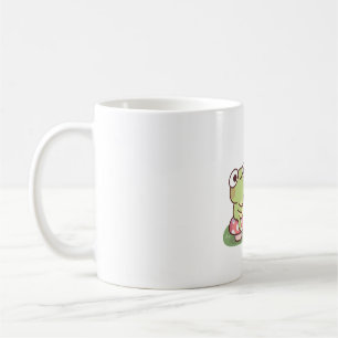 Taza De Café Rana Cuta Tostando Malvavisco En Fogata