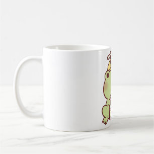 Taza De Café Rana Cute ama la fresa