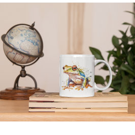 Taza De Café Rana de árbol de Azure dorado