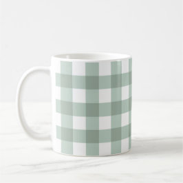 Taza De Café Rana de burbujas Gingham - aguijón verde de laurel