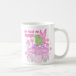 Taza De Café Rana de hadas y hongos, me haces musculoso