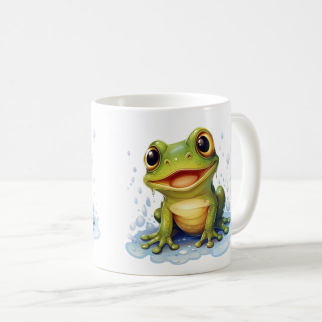 Taza De Café Rana divertida (Anverso derecho)