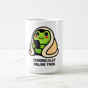 Taza De Café Rana divertida crónica en línea Meme
