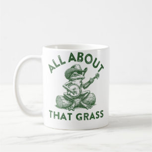 Taza De Café Rana divertida de bluegrass tocando banjo música c