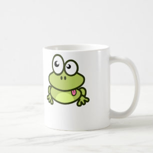Taza De Café Rana divertida del dibujo animado - taza del café
