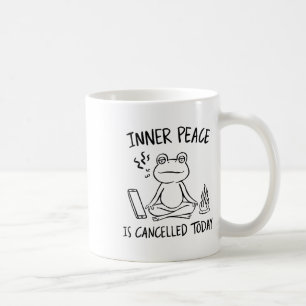 Taza De Café Rana Divertida Meditación Yoga Meme Arte Ingenuo P