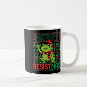 Taza De Café Rana Divertida Retro Alegre Resistmas Litico Feo C