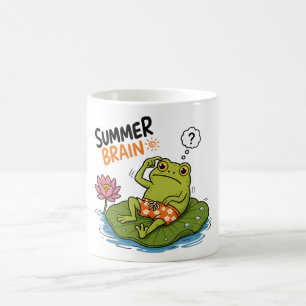 Taza De Café Rana Divertida Verano Cerebro Silly Rana Dibujos A