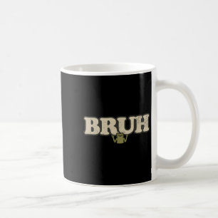 Taza De Café Rana divertida vintage actitud meme - Rana Bruh 