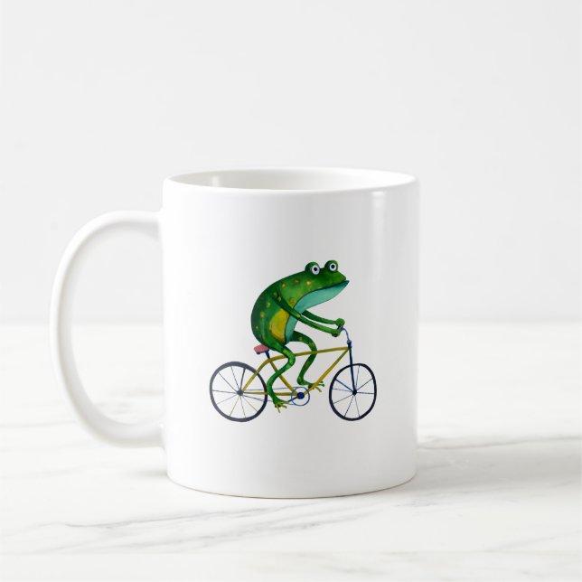 Taza De Café Rana En Bicicleta (Izquierda)